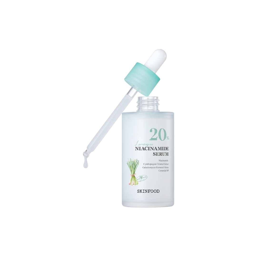SKINFOOD Lemongrass Niacinamide 20 Serum – Brightening &amp; Oil Control Korean Skincare Serum