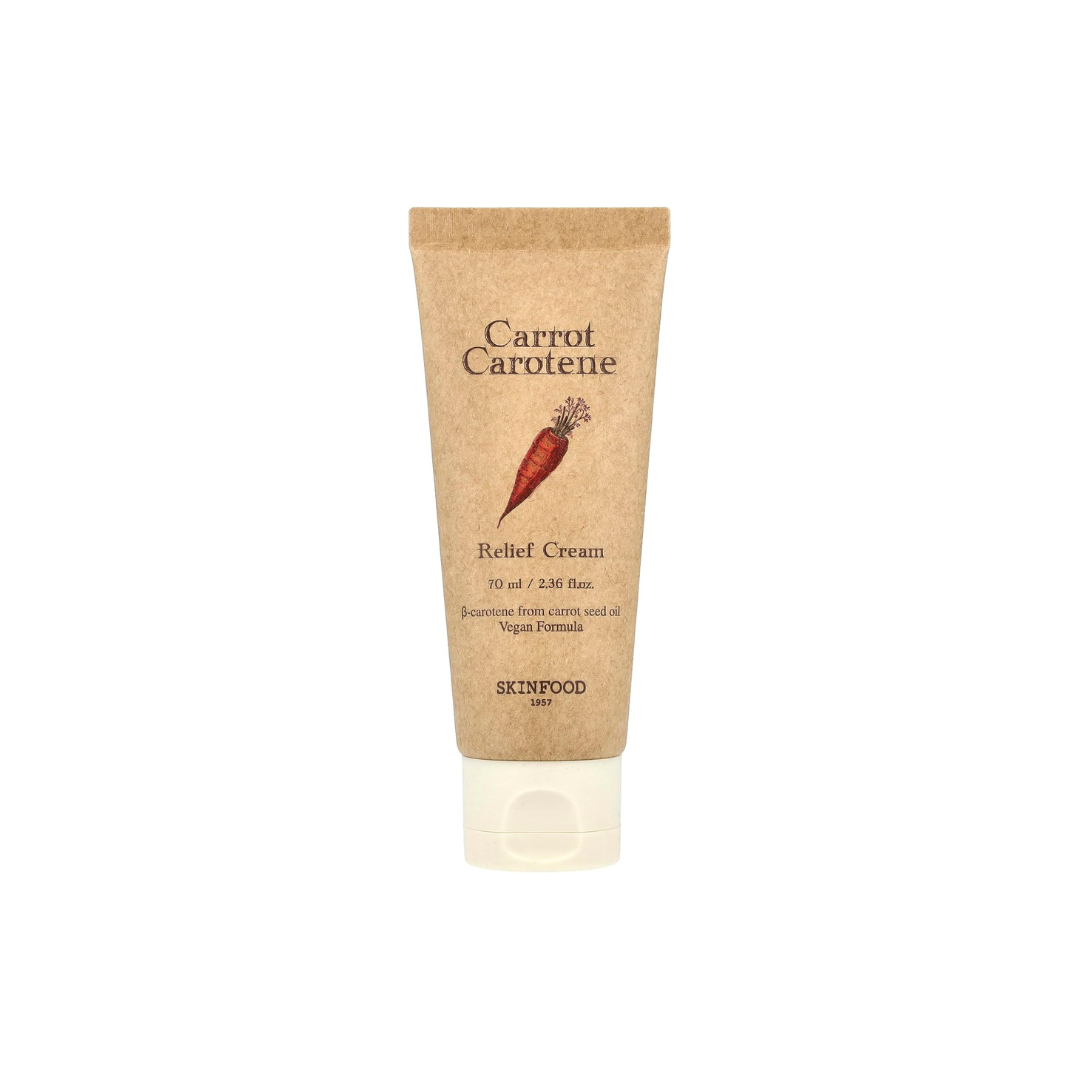 SKINFOOD Carrot Carotene Relief Cream – Soothing &amp; Moisturizing Korean Skincare Cream
