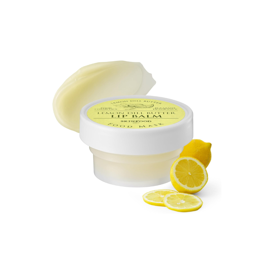 SKINFOOD Lemon Dill Butter Food Mask Lip Balm – Moisturizing Lip Care Treatment (21ml)