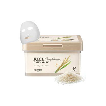 SKINFOOD Rice Brightening Daily Mask – Hydrating &amp; Radiance-Boosting Korean Sheet Mask Pack