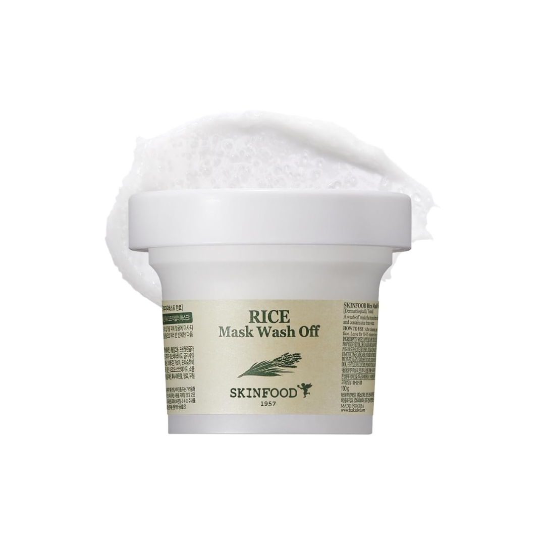 SKINFOOD Rice Mask Wash Off – Brightening &amp; Softening Korean Face Mask