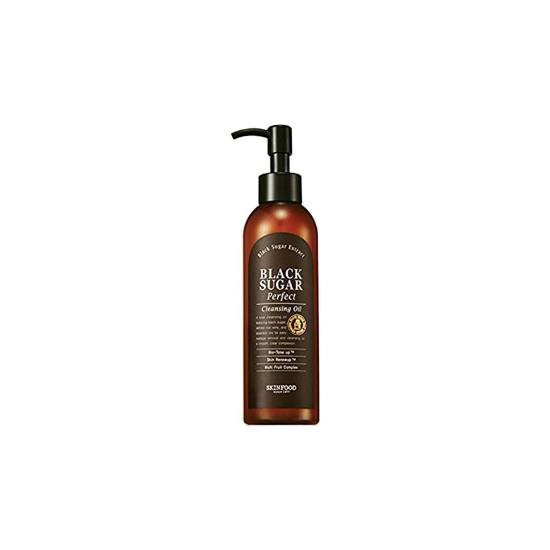 SKINFOOD Black Sugar Perfect Cleansing Oil – Makeup Removal &amp; Pore Care Korean Cleanser (200ml)