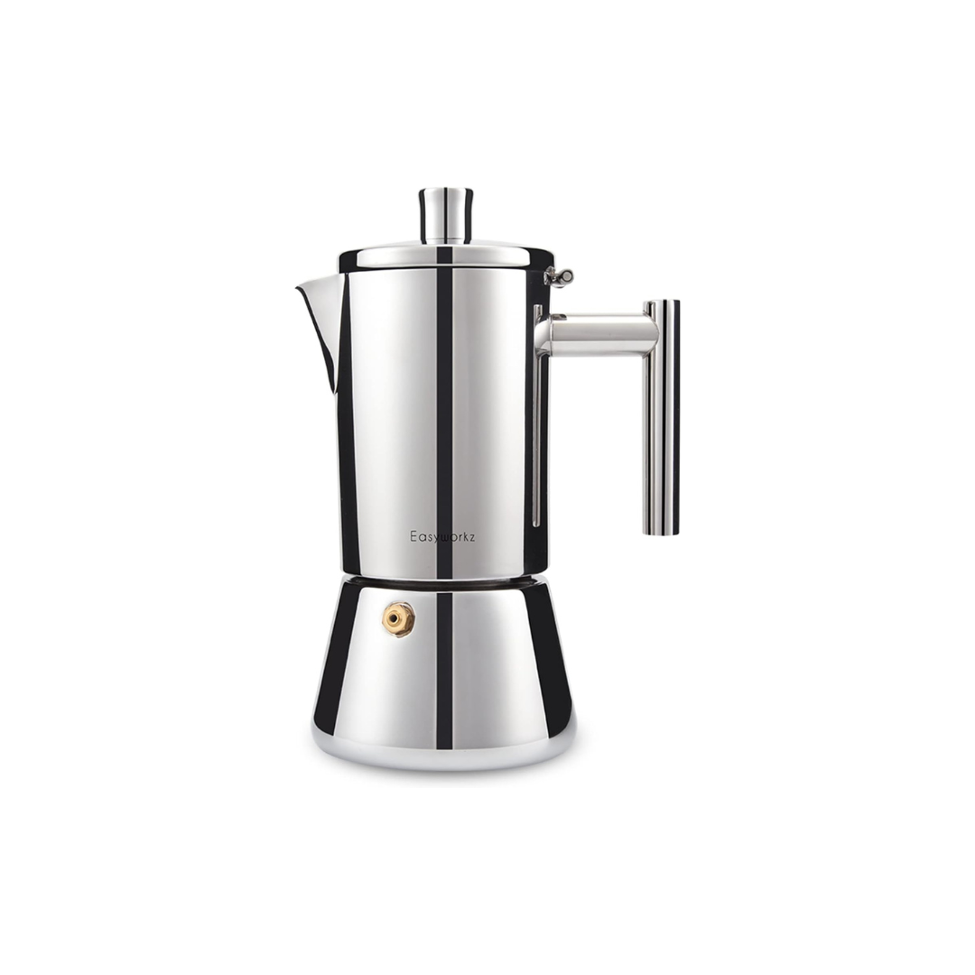 Easyworkz Diego 4-Cup Stainless Steel Moka Pot – Induction Compatible Italian Espresso Maker, 200ml