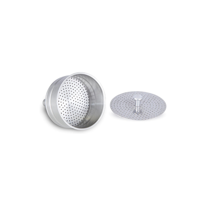 Easyworkz Stainless Steel Moka Pot Funnel &amp; Reducer Set – Replacement Espresso Maker Parts, 6-Cup