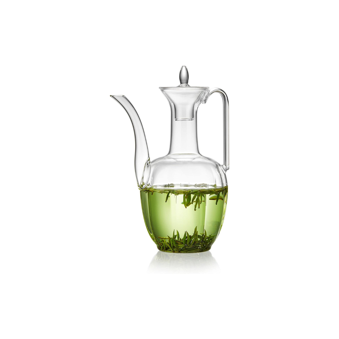 Song Song Heat-Resistant Glass Teapot 560ml – Direct Fire Safe Glass Pot with Lid &amp; Handle