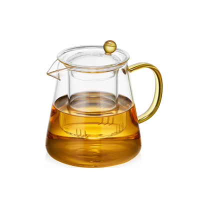 Pocarati Heat-Resistant Glass Teapot 700ml – Microwave &amp; Direct Flame Safe with Strainer