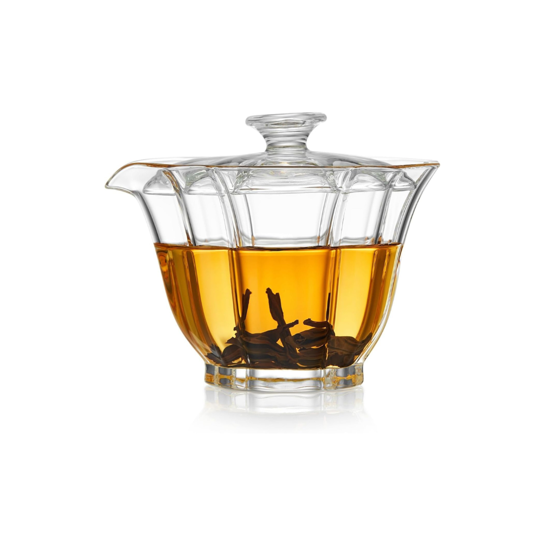 Mini Heat-Resistant Glass Teapot 190ml – Single-Serve Teapot with Integrated Lid &amp; Tea Infuser