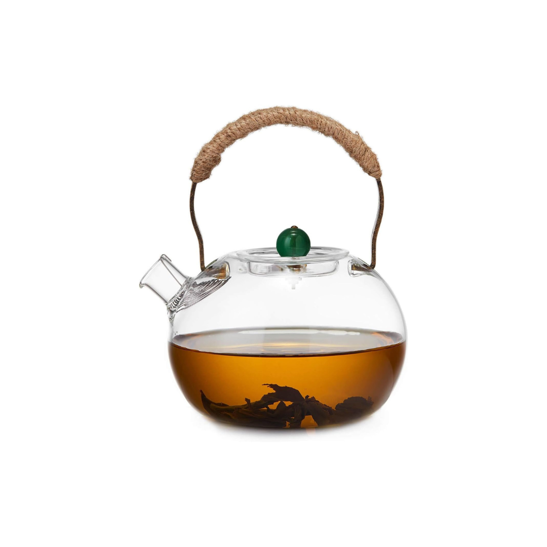 Pocarati Heat-Resistant Glass Teapot 1000ml – Japanese-Style Direct Flame Safe Tea Pot