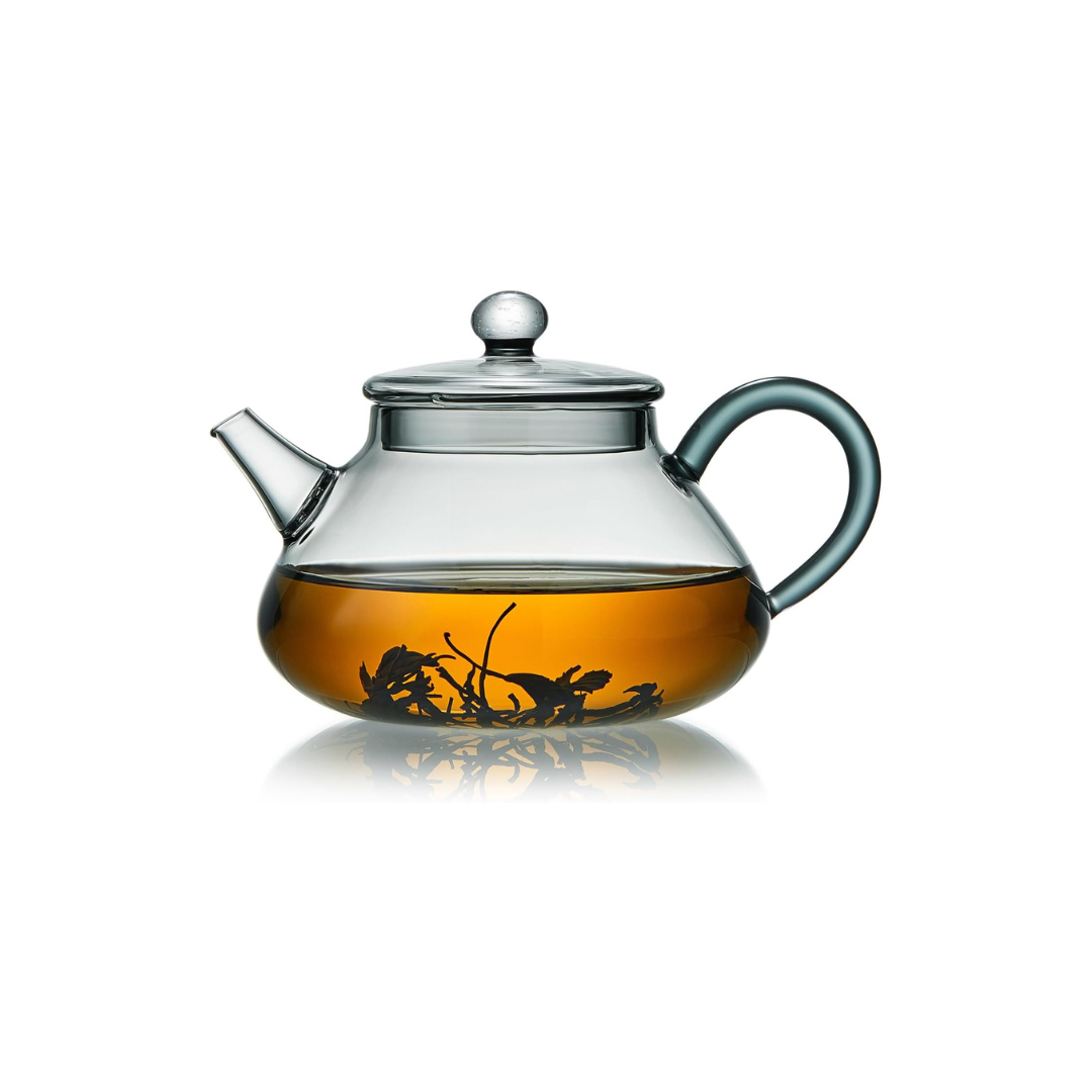 Mini Heat-Resistant Glass Teapot 360ml – Handmade Direct Fire Tea Pot for One