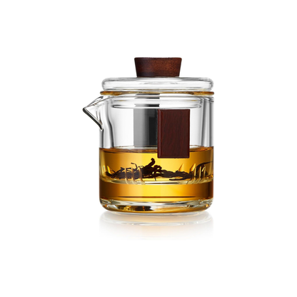 Mini Heat-Resistant Glass Teapot with Lid – 200ml Single Serve