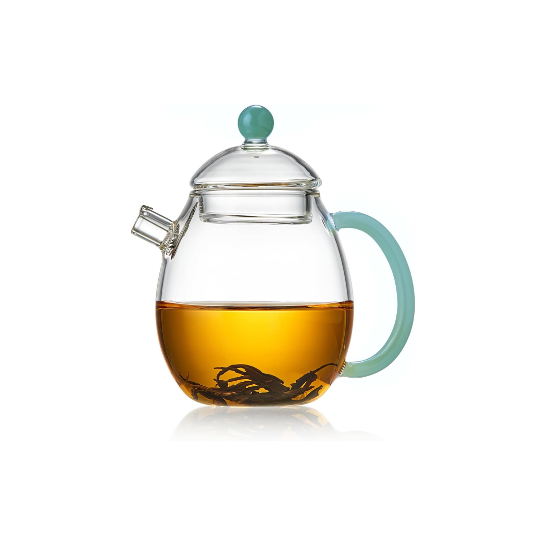 Mini Heat-Resistant Glass Egg Teapot – 140ml Single Serve