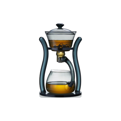 Pocarati Semi-Automatic Tea Dripper – Heat-Resistant Glass Tea Maker with Magnetic Filter