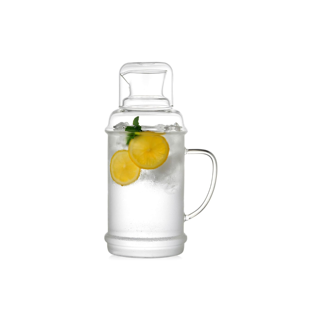 Heat-Resistant Glass Water Pitcher – 2000ml Retro Style Large Capacity Carafe