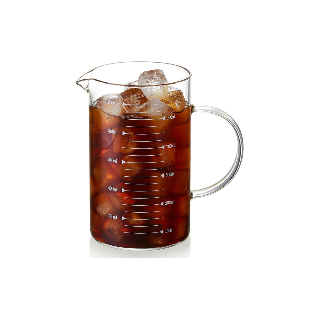 Pocaroty Heat-Resistant Glass Measuring Cup – 1000ml Multi-Purpose Kitchen Jug with Scale