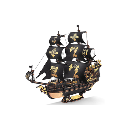ROBOTIME 3D Wooden Sailing Ship Puzzle Kit – European Style DIY Model, 1/100 Scale Craft Assembly Toy for Teens &amp; Adults