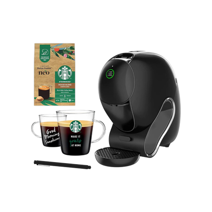 Nescafe Dolce Gusto Neo Black Starbucks Experience Set | Coffee Machine with Premium Starbucks Coffee Pods