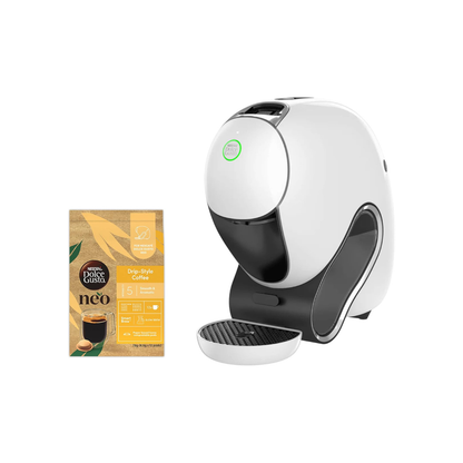Nescafe Dolce Gusto Neo Cafe White Drip Starter Set | Premium Coffee Machine &amp; Drip Coffee Experience