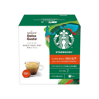 Starbucks Colombia Nescafe Dolce Gusto Original Capsules 12P | Regular Black Coffee Pods | Not Neo Compatible