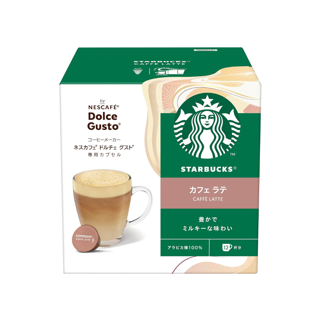 Starbucks Café Latte Nescafe Dolce Gusto Original Capsules 12P | Creamy Café au Lait Pods | Not Neo Compatible