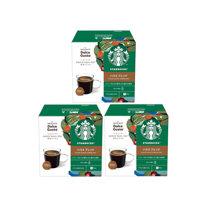 Nescafe Dolce Gusto Original Starbucks House Blend Capsules 12P x 3 Boxes | Regular Black Coffee Pods | No Neo Compatible