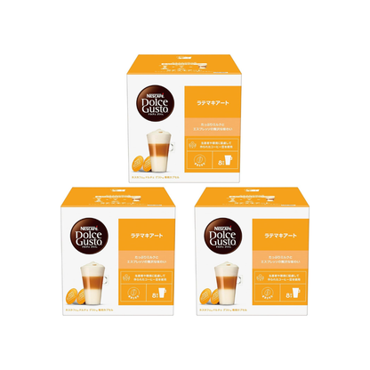 Nescafe Dolce Gusto Original Latte Macchiato Capsules 16P x 3 Boxes | 24 Cups Coffee Pods | Not Neo Compatible
