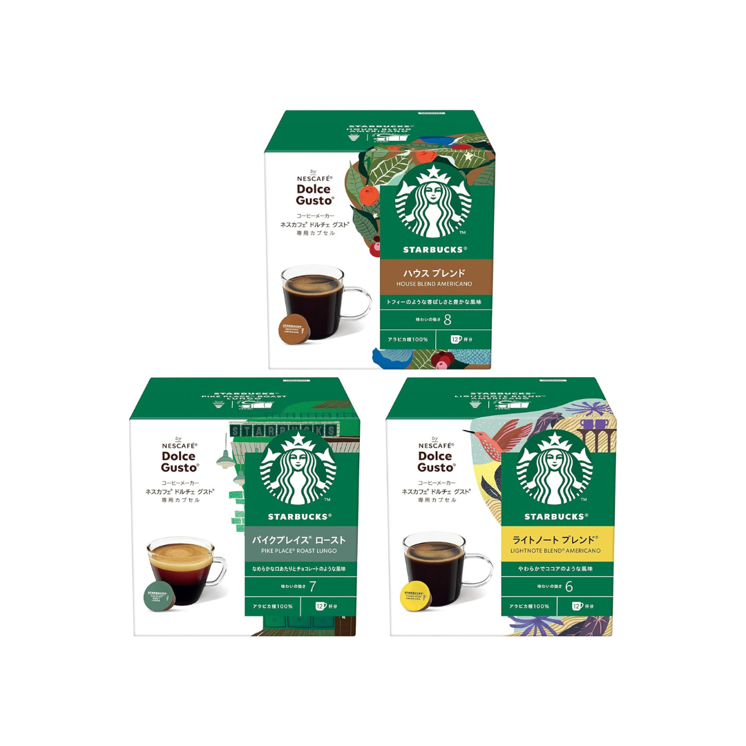 Starbucks Nescafe Dolce Gusto Original Black Coffee Capsules 3 Assorted Types | Premium Coffee Pods | Not Neo Compatible