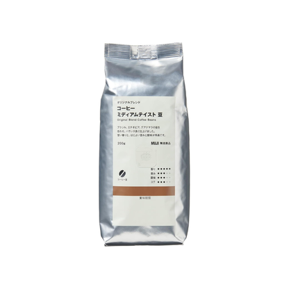 MUJI Original Blend Coffee Beans Medium Roast 200g | Smooth &amp; Well-Balanced Whole Beans | Rich Aroma | Everyday Coffee