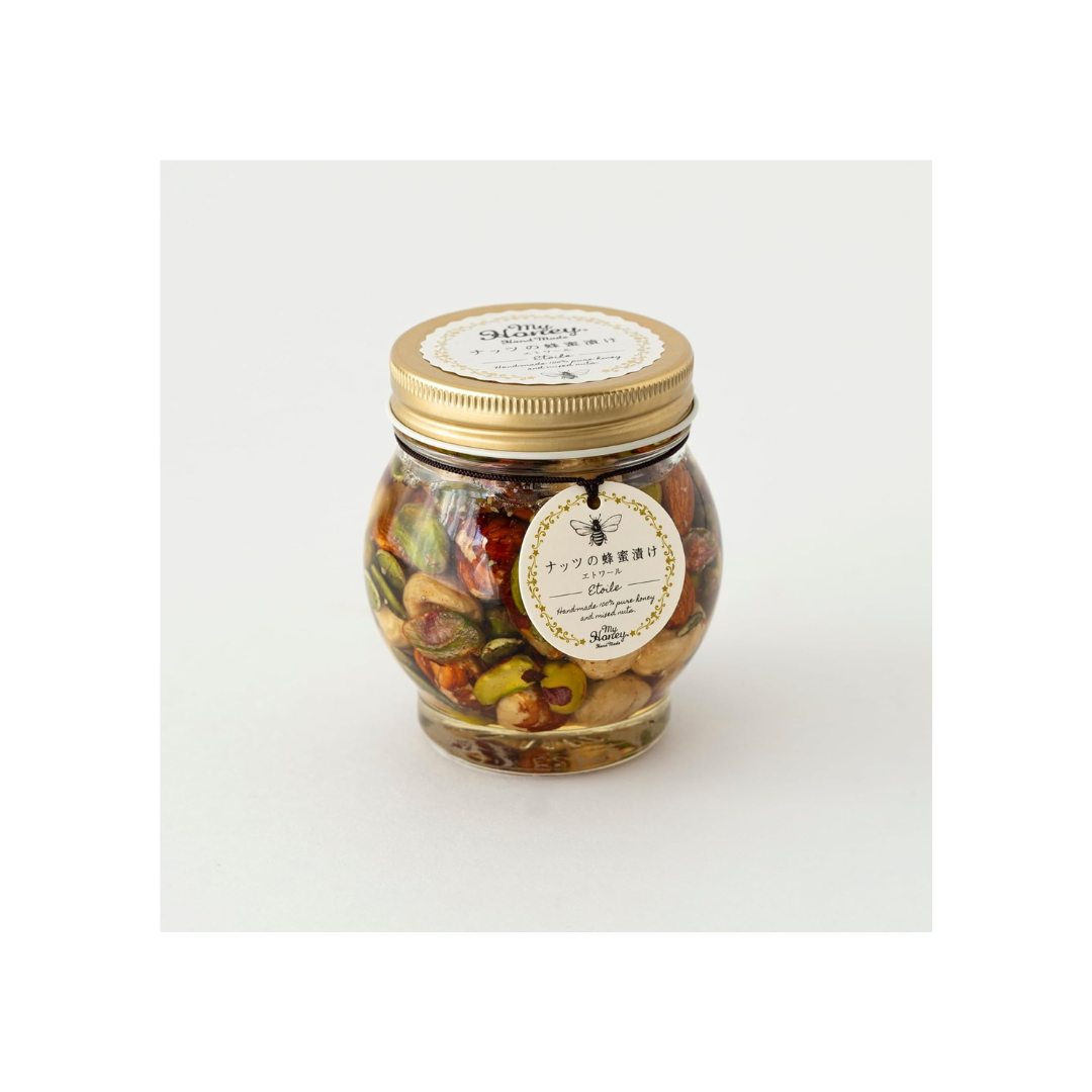 MY HONEY Nut Honey Étoile 200g | Premium Raw Honey with Honey-Glazed Nuts | Rich in Vitamins &amp; Polyphenols | Healthy Gourmet Spread | Made in Japan