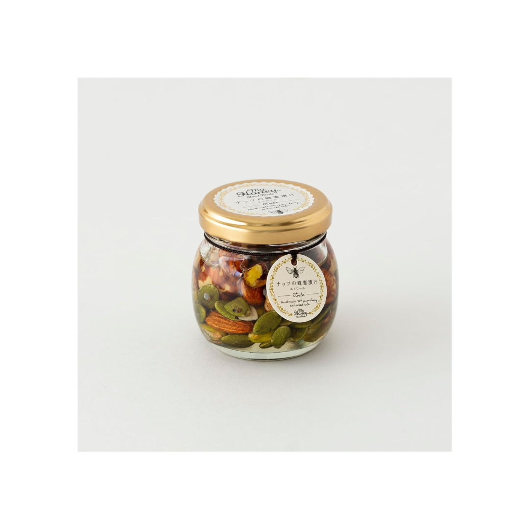MY HONEY Pickled Nuts Étoile 90g | Premium Raw Honey &amp; Mixed Nuts | Rich in Vitamins &amp; Polyphenols | Healthy Gourmet Spread | Made in Japan