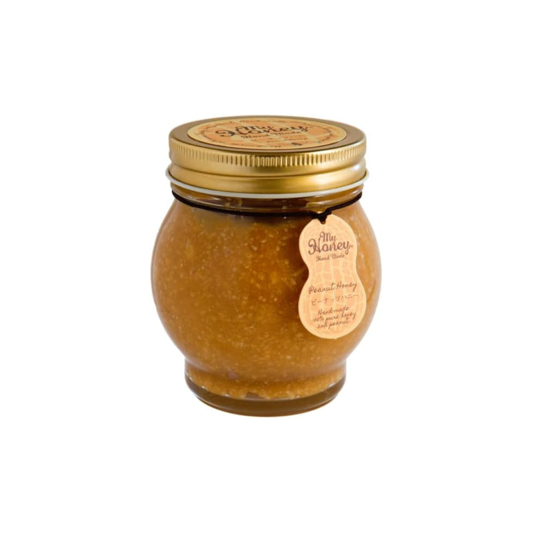 MY HONEY Peanut Honey Spread 200g | 100% Hungarian Acacia Raw Honey | Sugar-Free, Additive-Free Peanut Paste | Creamy Natural Spread | Made in Japan