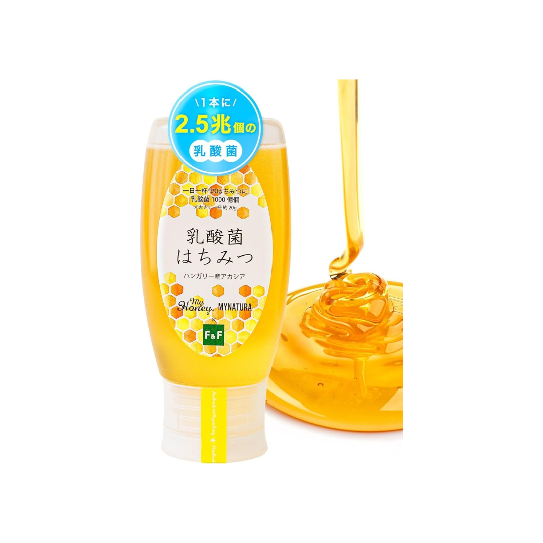 MY HONEY Acacia Honey Tube Bottle 500g | 100% Hungarian Acacia Raw Honey | Lactic Acid Bacteria Honey | Easy-Squeeze Bottle | Made in Japan