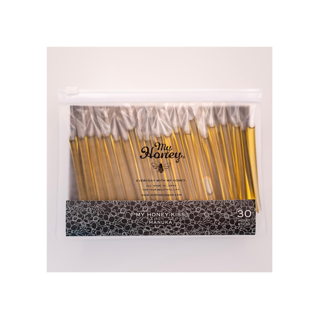 MYHONEY KISS Manuka Blend Honey Refill Pack of 30 | Raw Honey Sticks | Additive-Free | Portable Daily Wellness &amp; Throat Care