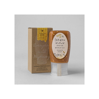MYHONEY Peanut Honey Spread | 250g Tube Bottle | 100% Hungarian Acacia Honey | Creamy Peanut &amp; Honey Spread | Gift Box