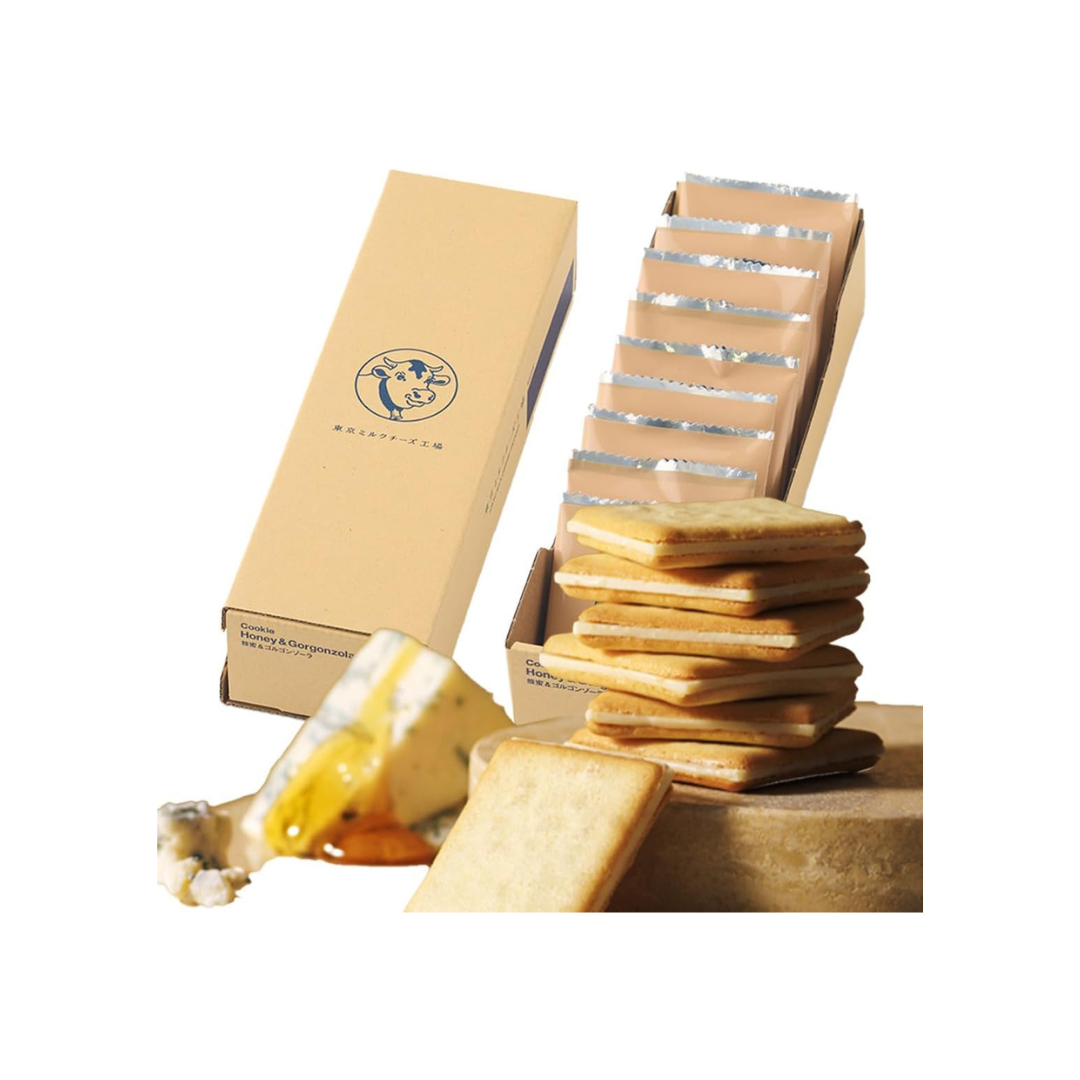 Tokyo Milk Cheese Factory Honey &amp; Gorgonzola Cookies 9 Pieces | Made in Japan | Luxury Gift