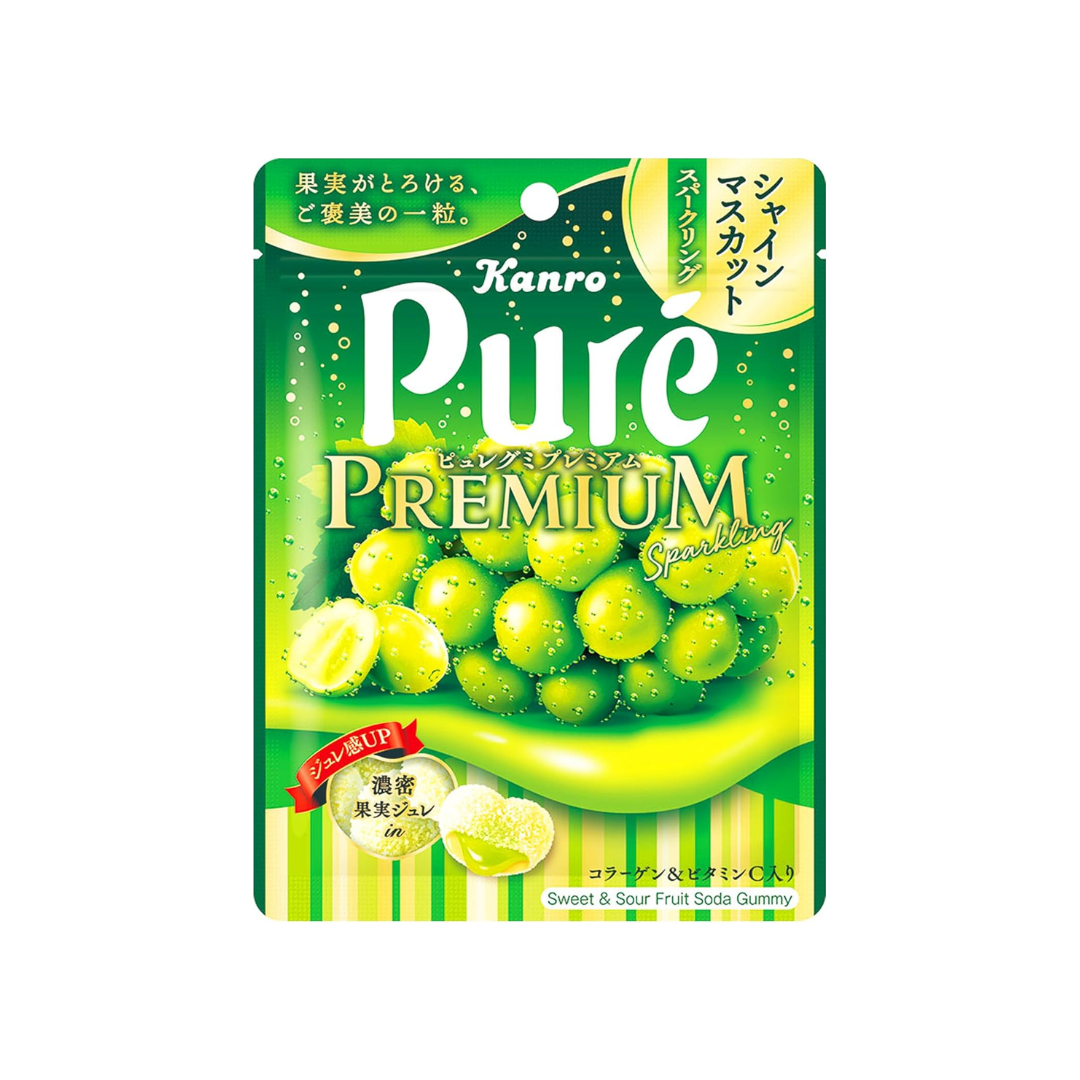 Kanro Pure Gummy Premium Shine Muscat Sparkling 54g | Pack of 2 | Made in Japan