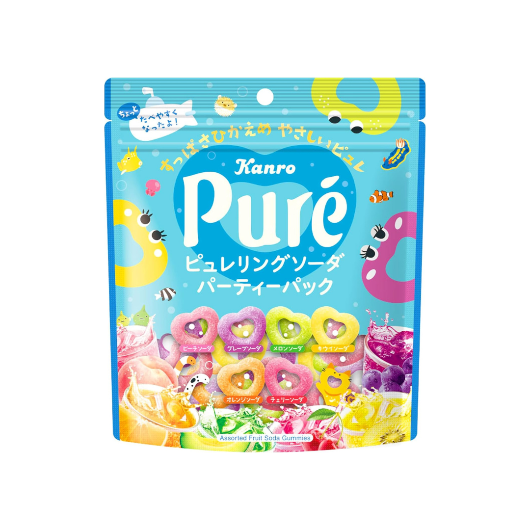 Kanro Pure Ring Soda Party Pack, 5.5 oz (156 g) | Made in Japan
