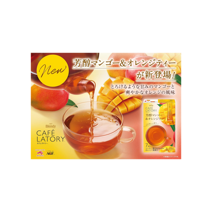 AGF Blendy Cafe Latory Sticks Rich Mango &amp; Orange Tea 7 Sticks | Made in Japan