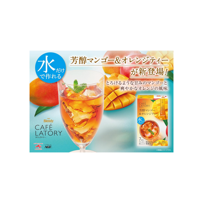 AGF Blendy Cafe Latory Sticks Rich Mango &amp; Orange Tea 7 Sticks | Made in Japan