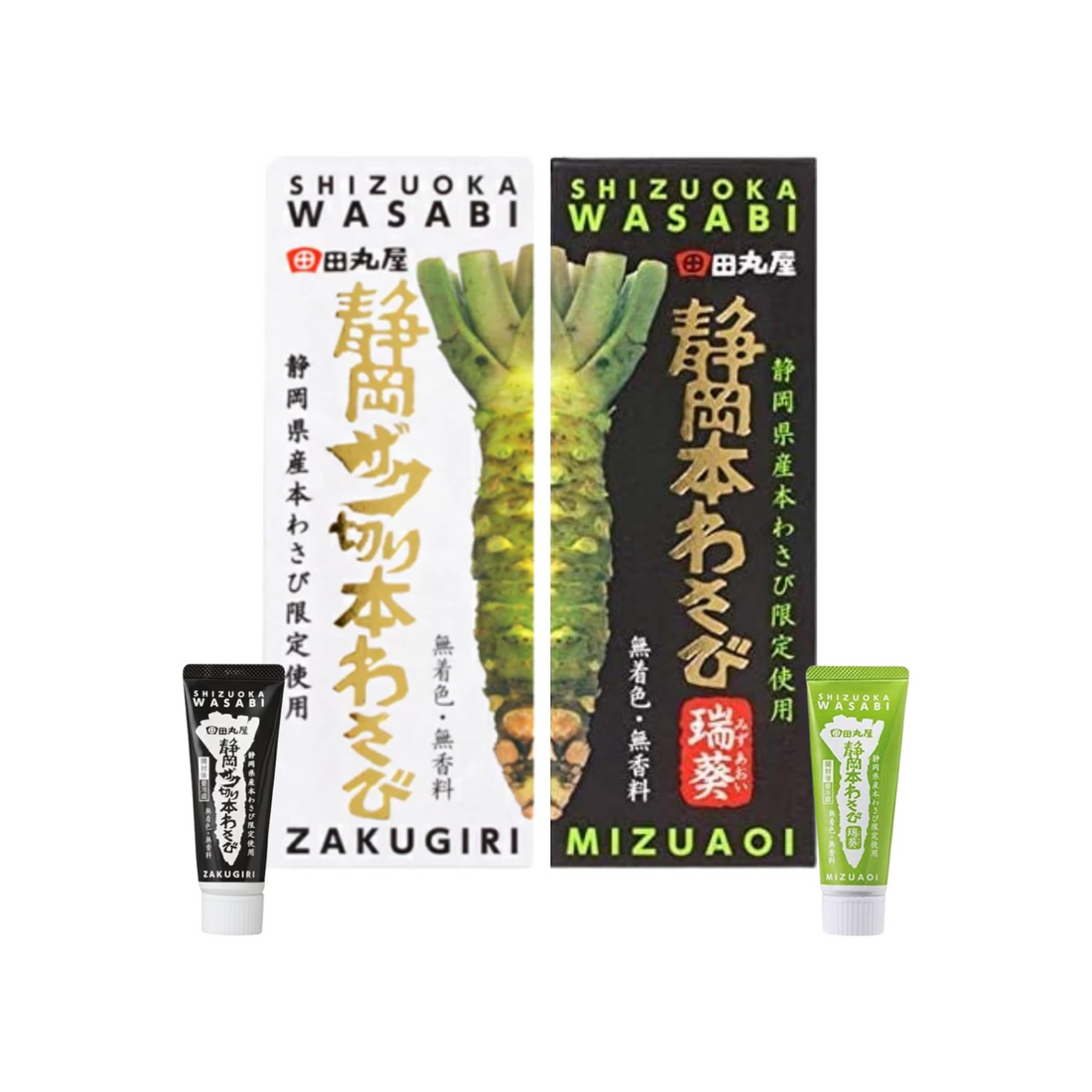 Tamaruya Wasabi Mizuaoi 70g &amp; Chopped Real Wasabi 70g | 2 Piece Set | Made in Japan | Wasabi from Shizuoka Prefecture