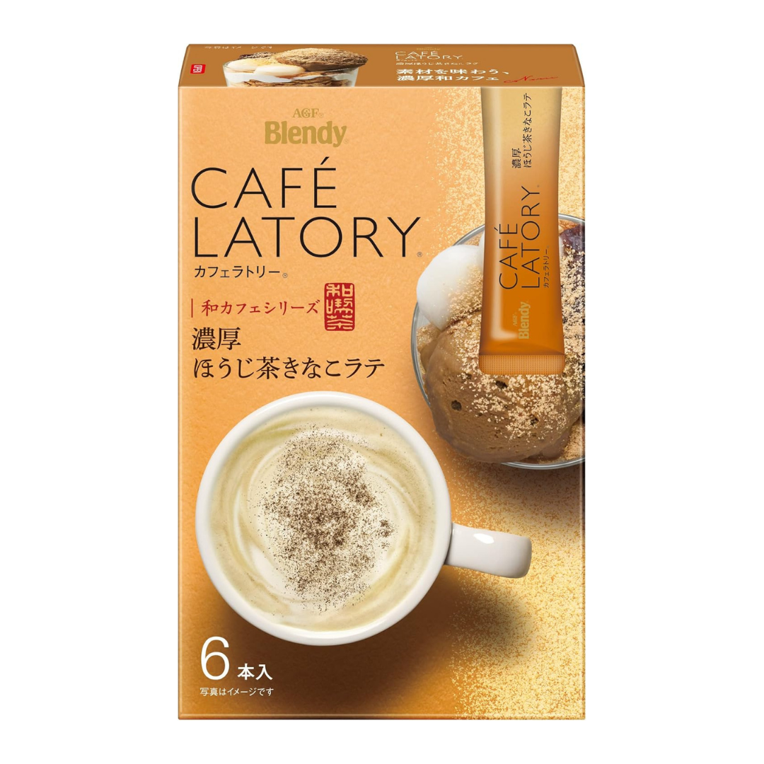 AGF Blendy CafeLatory Stick Rich Hojicha Kinako Latte 6 sticks | Made in Japan