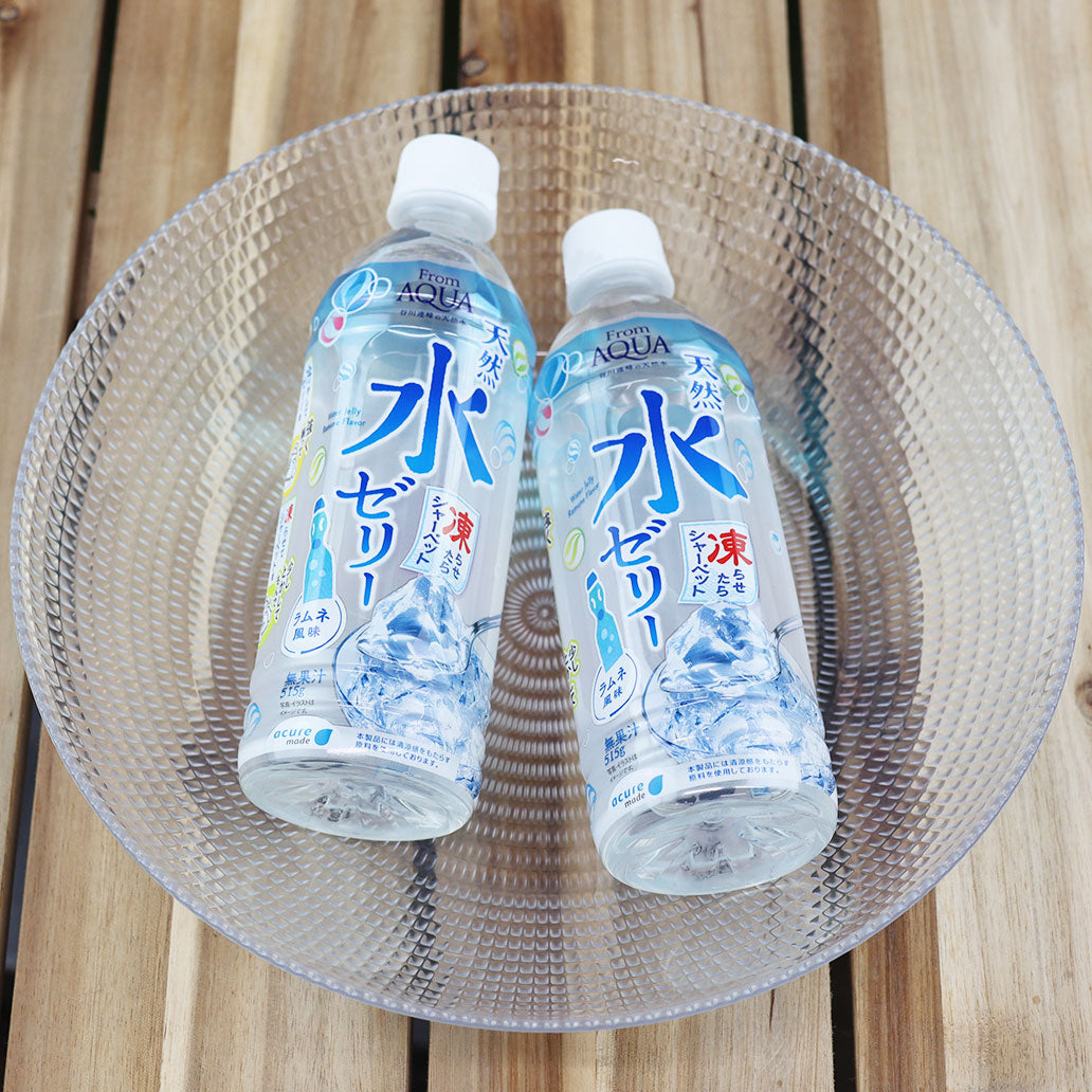From AQUA Natural Water Jelly Ramune Flavour 515g Pack of 2