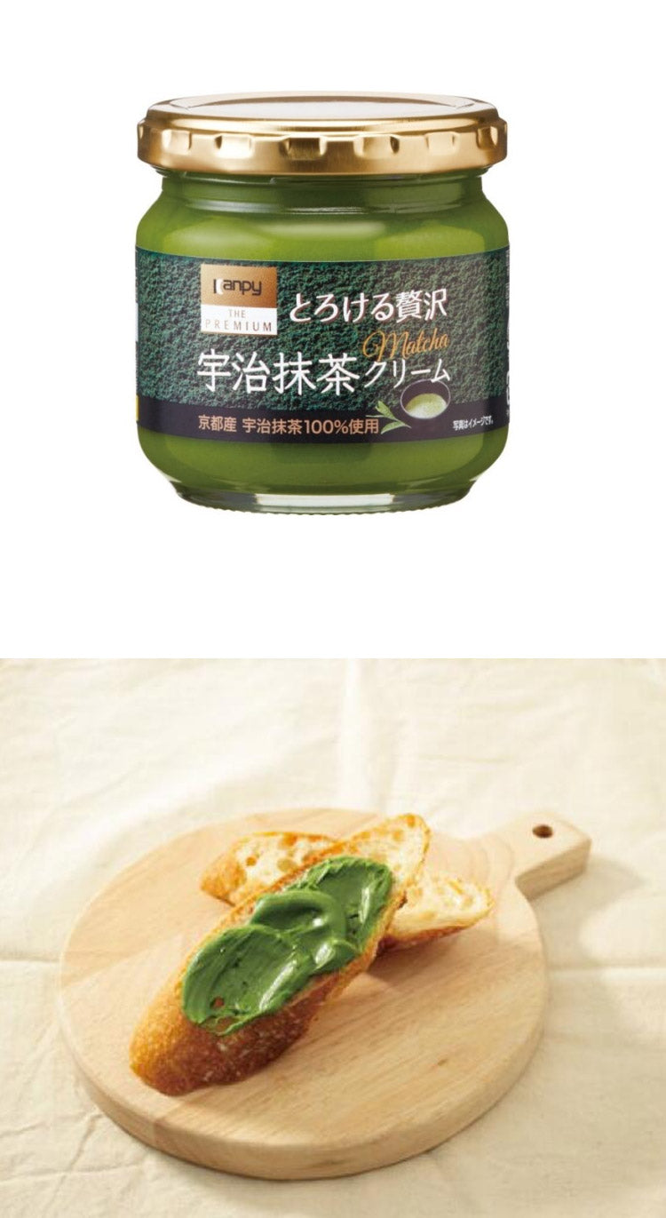 Kanpy Uji Matcha Cream spread served with bread