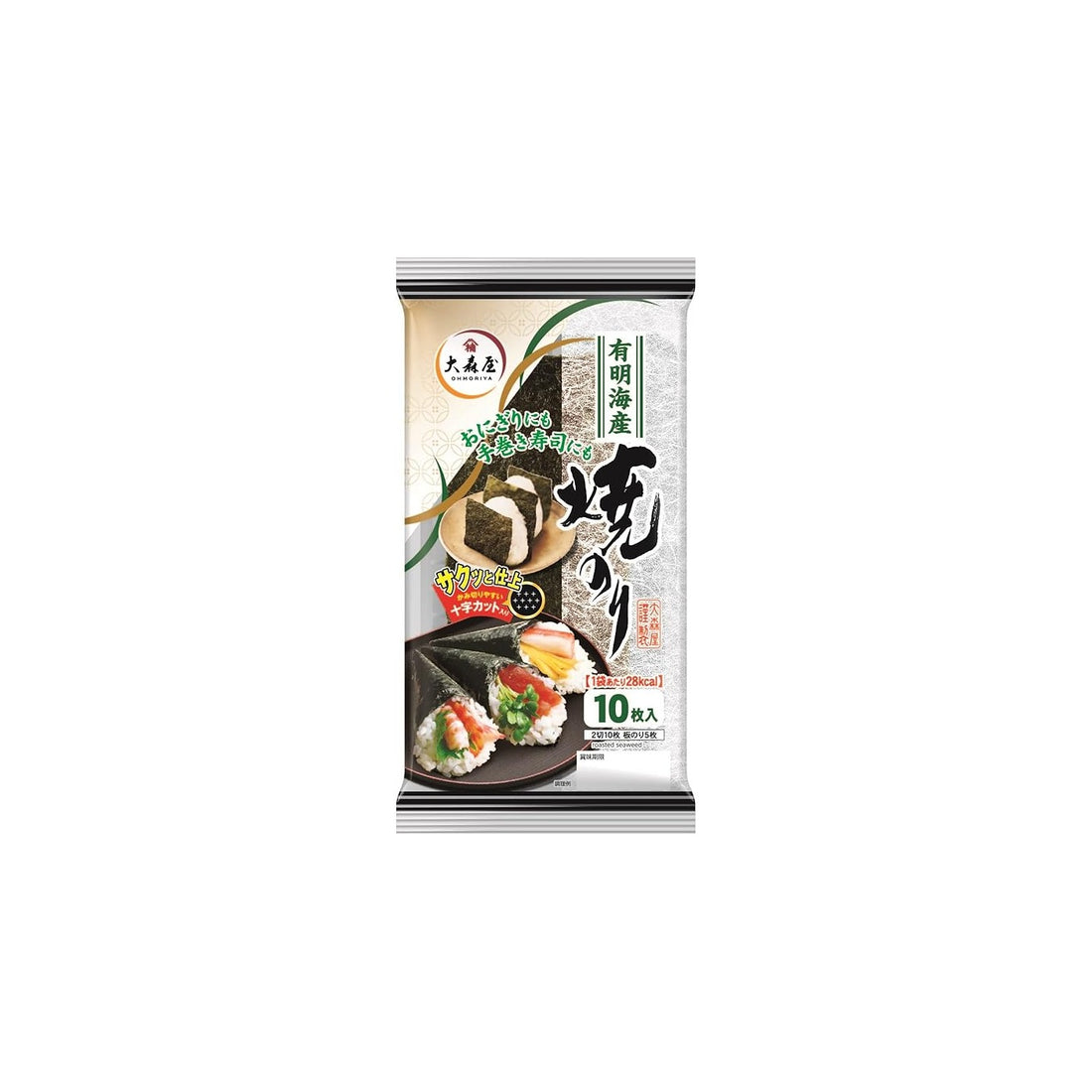 Omoriya Ariake Seaweed Grilled Seaweed, 2 Cuts, 10 Sheets product image