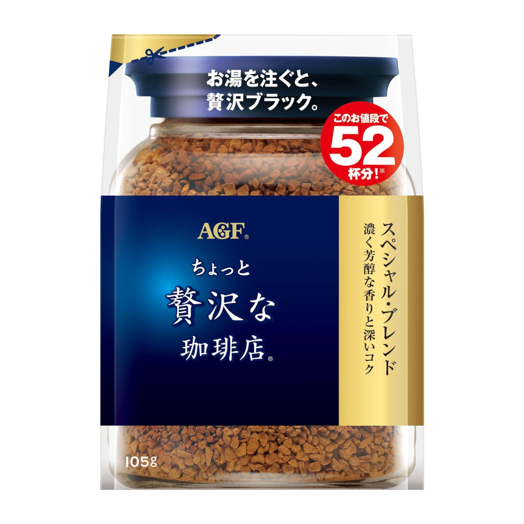 AGF A Little Luxury Coffee Shop Special Blend Bag 105g [Instant Coffee] [Refill Eco Pack] | Made in Japan | Japanese Coffee