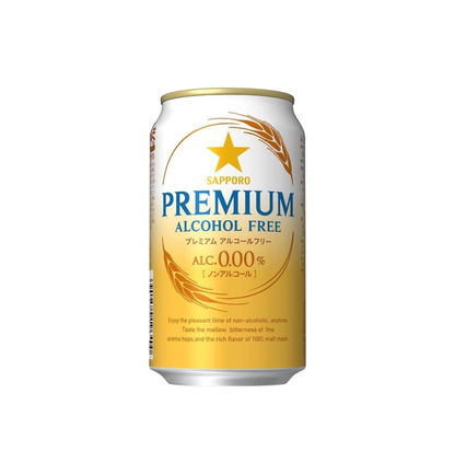 Sapporo Premium Alcohol Free Non-Alcoholic Beer 350ml