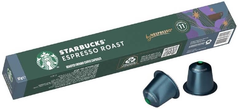 Starbucks Espresso Roast Nespresso Original box and capsule detail