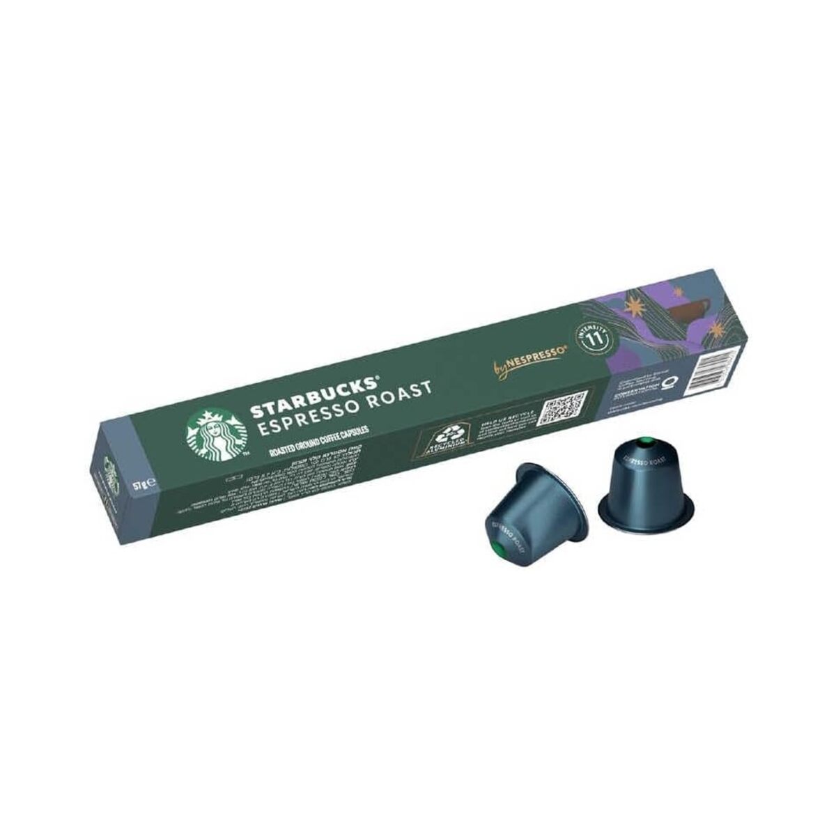 Starbucks Espresso Roast 10 Nespresso Original coffee capsules – square product image