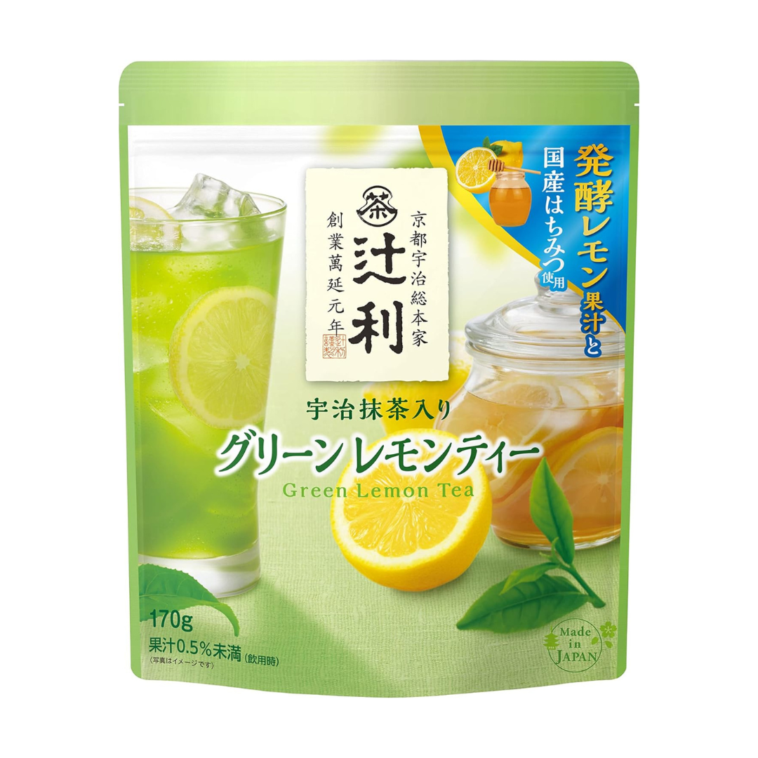 Tsujiri Uji Matcha Green Lemon Tea 170g | Made in Japan | Japanese Green Tea Drink