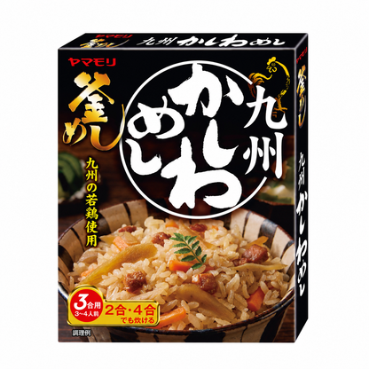 Yamamori Kyushu Kashiwa Meshi 195g Japanese chicken rice mix on white background